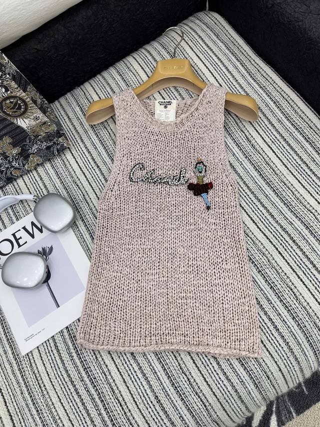 Hot Item In Stock Original Quality Chane* 2025 Second-Hand Series Knitted Vest I