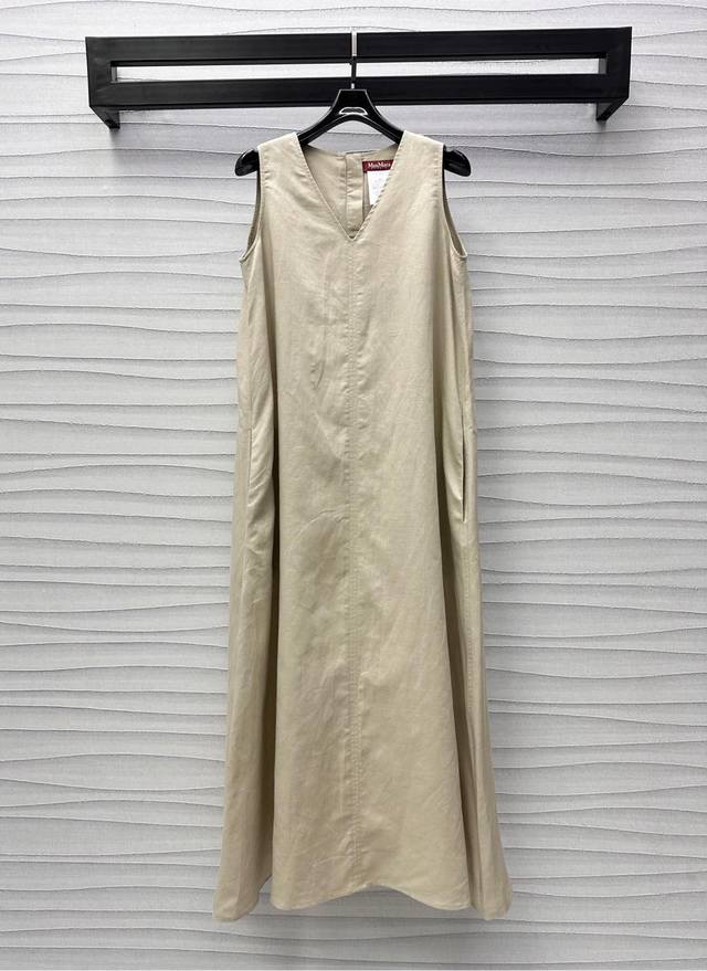 maxmar*2025 New Arrival Pleated Vest Long Skirt Customized Yb Imported Linen