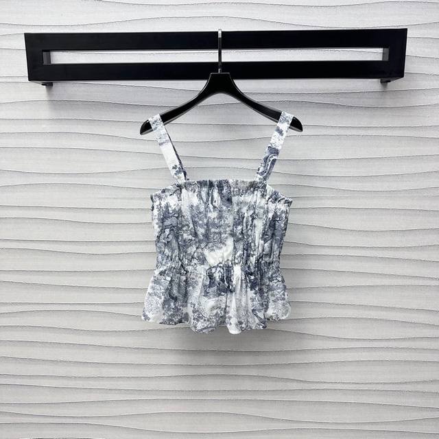 dio*2025 New Arrival Animal Print Suspender Top Customized Yb Imported Cotton