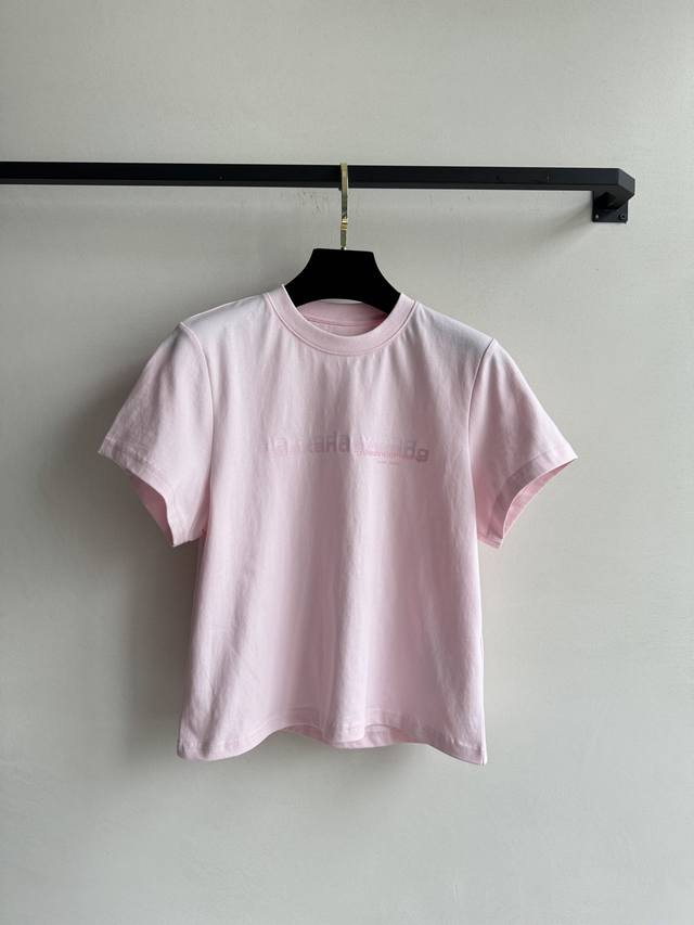 alexand*R Wang 25Ss Spring And Summer New Round Neck Short-Sleeved T-Shirt Wi