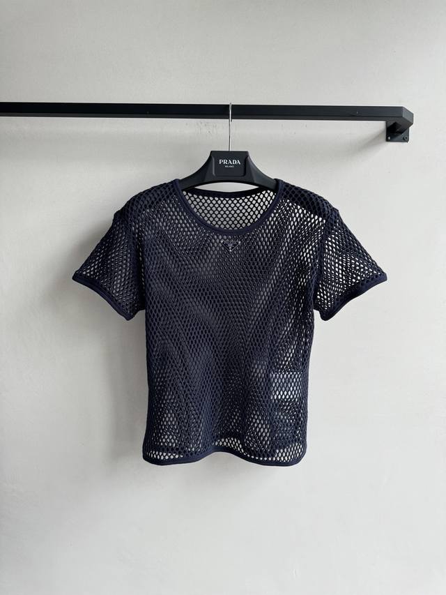 prad* Grid Hollow Top Original Development High Version Pink Main Color Sprin