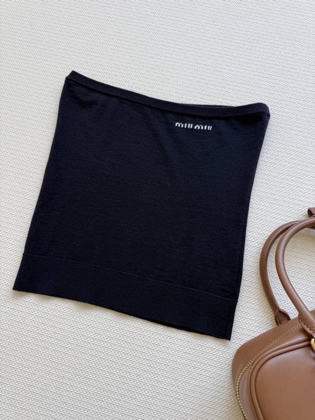 miumi* 25Ss Spring And Summer New Short Tube Top Vest Original Development Hi