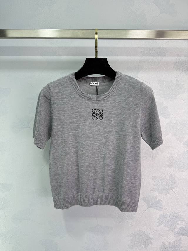 loew*2025 Spring And Summer Latest Series Embroidered Logo Knitted Short Slee
