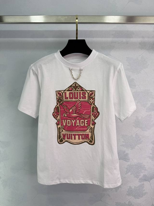 lou*Printed Round Neck Short-Sleeved T-Shirt. Customized On The Official Webs
