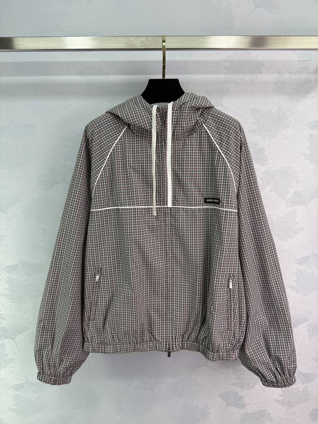 miu Intellectual Fashionable Style Temperament Custom-Woven Plaid Design Wind