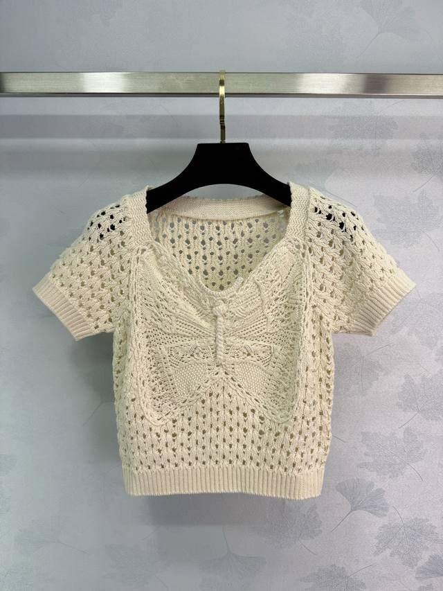 dio* 2025 Spring And Summer Latest Series Crochet Knitted Short Sleeves Custo