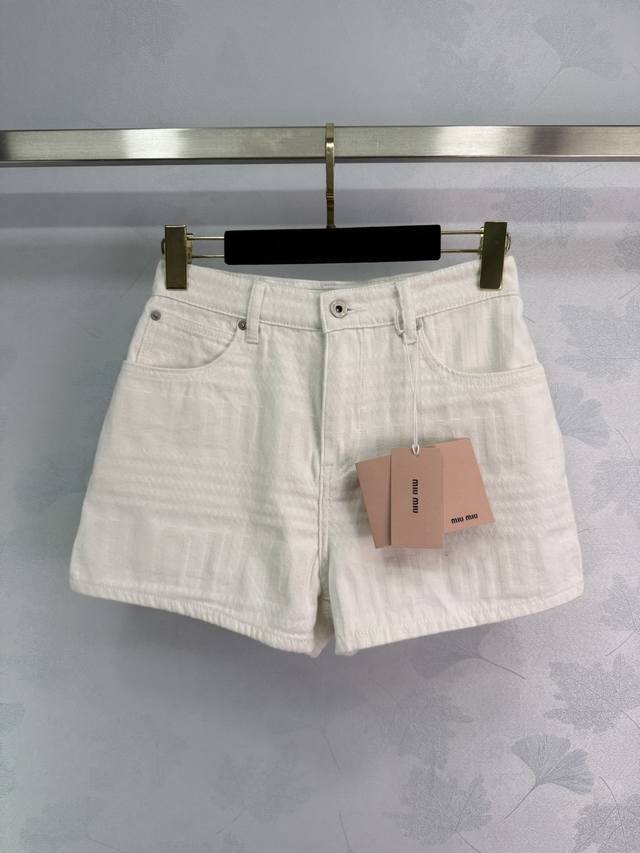 miu Mi*25 New Jacquard Shorts 30D Printing Sweet Girl Retro Modern Temperamen