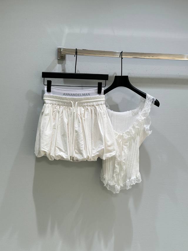25Ss New Spring And Summer Styles Ann Double Waist Stitching Flower Bud Skirt