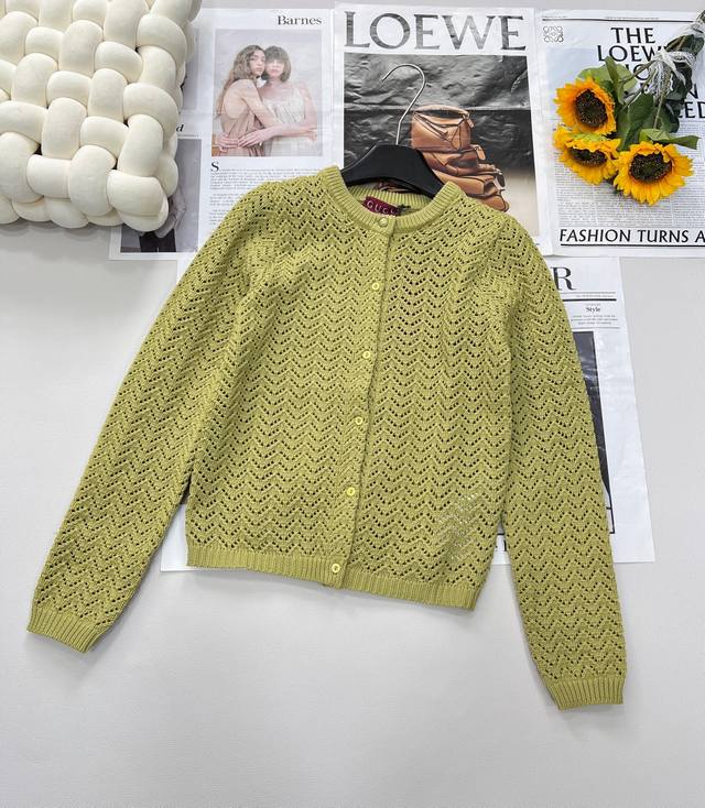 gucci's New Dark Green Cardigan Is Custom-Dyed With Dark Green Yarn. The Rich