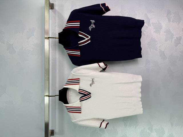 celin*2025 Early Autumn Latest Series Striped Knitted Long Sleeves Custom Woo
