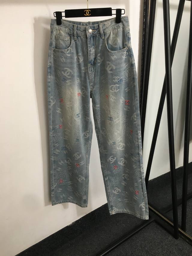 Style No. 20253063 Chane* New Style Colorful Logo Embroidery Old White High Wais