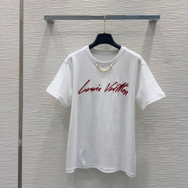 louis Vuitto*2025Ss New T-Shirt With High Density And Great Feel. It Is A Pie