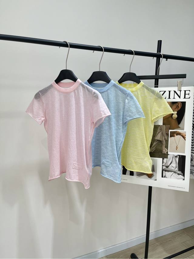 Chanel Macaron Perspective Knitted Short Sleeves Fabric: Cotton Blended Special