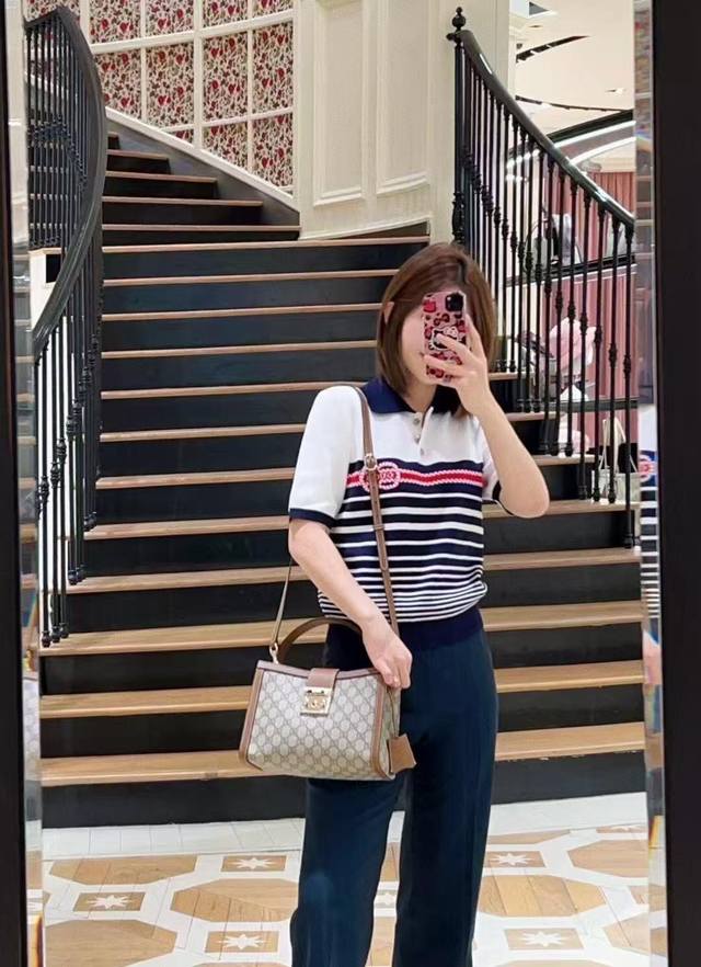 gucc* 25Ss Spring And Summer New Stripe Control Must-Have Age-Reducing Temper