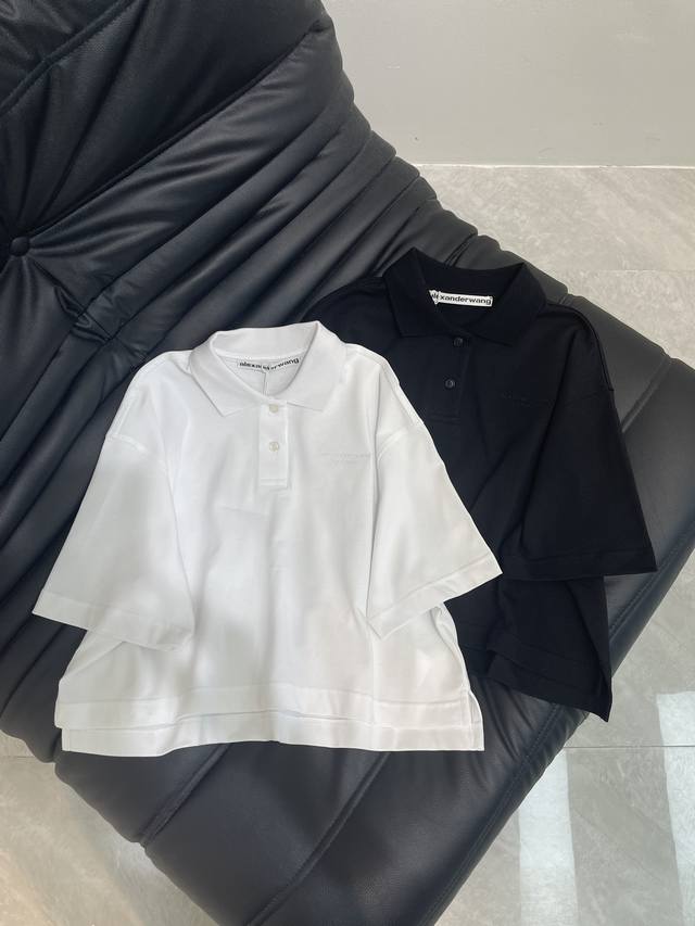alex*Wang25 Spring And Summer New Arrival Lapel Polo Shirt Short Sleeve T-Shi