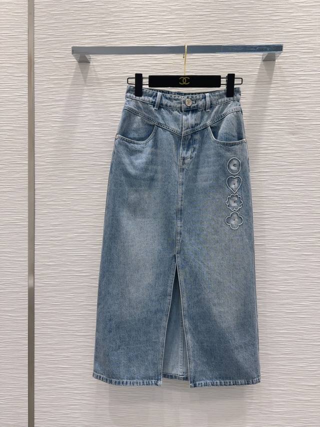 chane* 2025Ss Season New Products Nostalgic Series Old Effect Plain Denim Hig