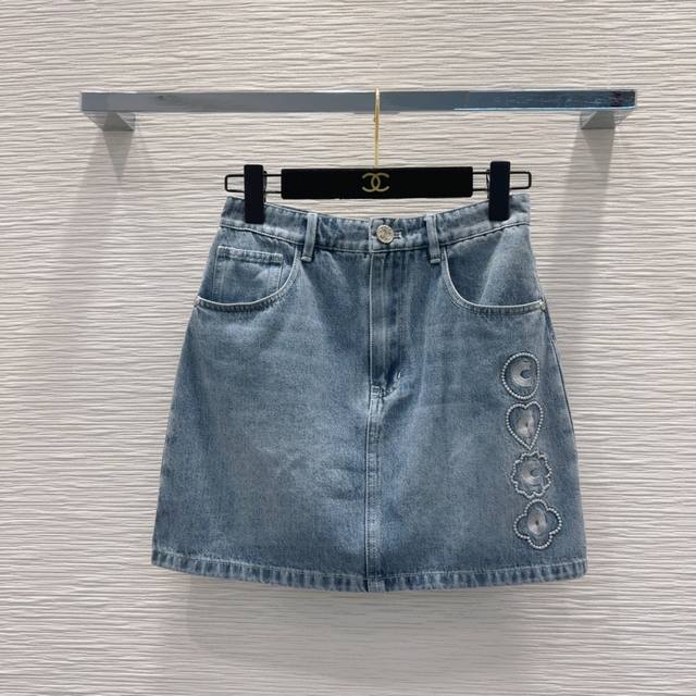chane* 2025Ss Season New Products Nostalgic Series Old Effect Plain Denim Hig
