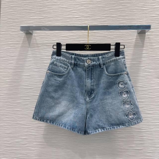 chane* 2025Ss Season New Products Nostalgic Series Old Effect Plain Denim Hig