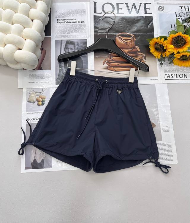 prada2025 New Letter Logo Drawstring Shorts Customized Yb Windproof And Water