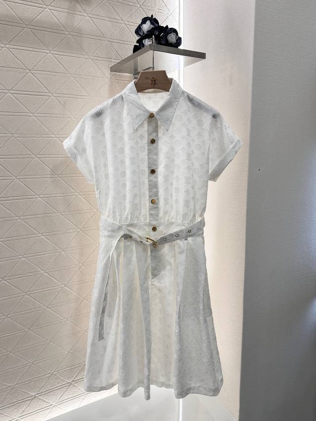 louis Vuitto*2025 New Arrivals Jacquard Belt Dress Customized Yb Imported Jac