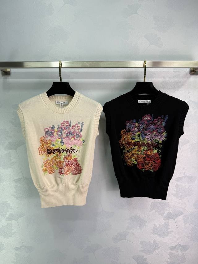 dio*New Fabric, Breathable, Embroidered Flower Design, Embellished Upper Body
