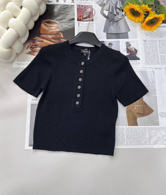 chanel25Ssnew Summer Style Coco Beach Series Short-Sleeved Tops | Exclusive H