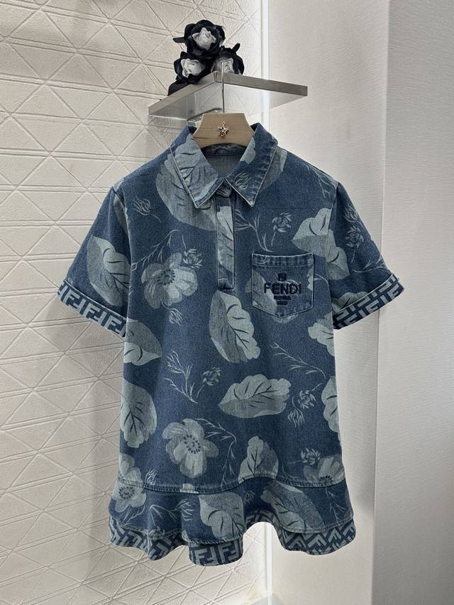 fend*2025 New Arrival Laser Denim Dress Customized Yb Twill Cotton Denim Mate