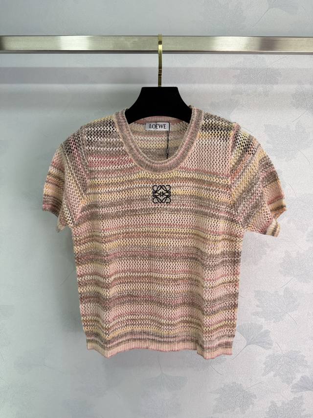 loew*2025 Spring And Summer Latest Series Totem Embroidery Hollow Knitted Sho