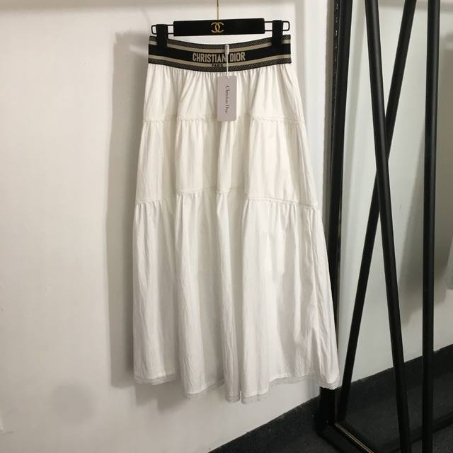 Style No. 20252991 Dio* New Lace Letter Ribbon Waist Skirt White Black S-Xl M Wa