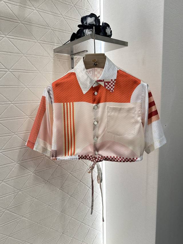 fend*2025 New Arrival Jacquard Short-Sleeved Shirt And Shorts Set Customized