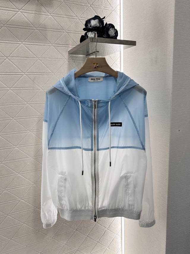 miumi*2025 New Arrivals Hooded Sun Protection Jacket Customized Yb Imported S