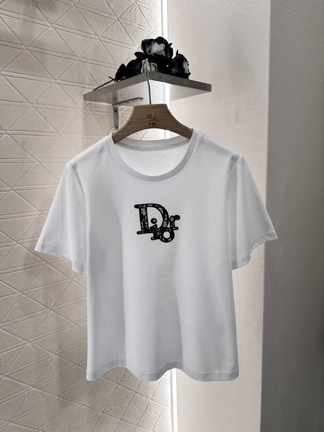 dio*2025 New Arrivals Short-Sleeved Top Jacquard Shorts Set Round Neck Basic