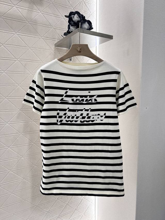 louis Vuitto*2025 New Arrivals Striped Knitted Tops Custom Yb Cotton Yarn Mat