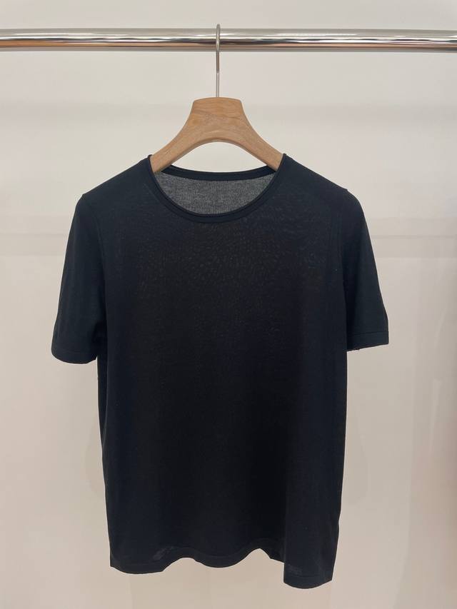 Black Details New 25 Spring And Summer Minimalist Row Silk Wool Skin-Friendly Sh
