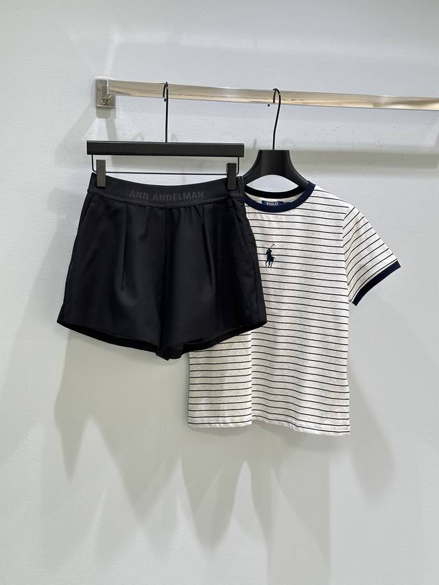 25Ss New Summer Style New Waist Stitching Design Jacquard Logo Side Zipper Cl