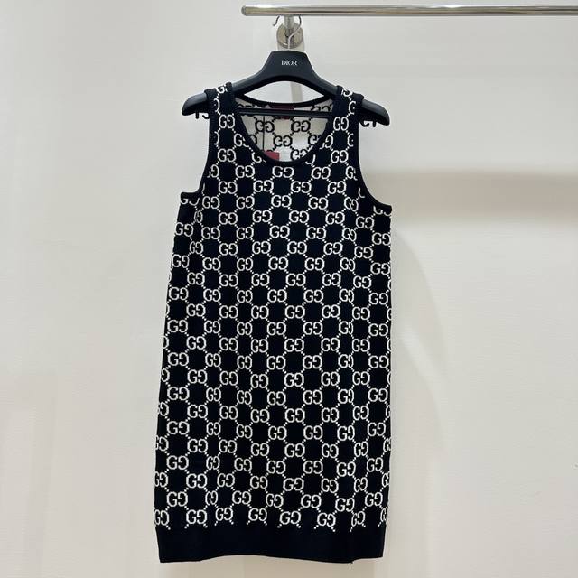 New Arrival Gucci All Over Letter Jacquard Double-Sided Vest Dress Outstanding T