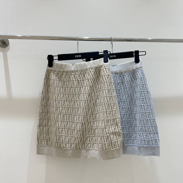 New Women's Clothing Is Coming. Fendi Fendi Letter Jacquard Skirt Elastic Waist