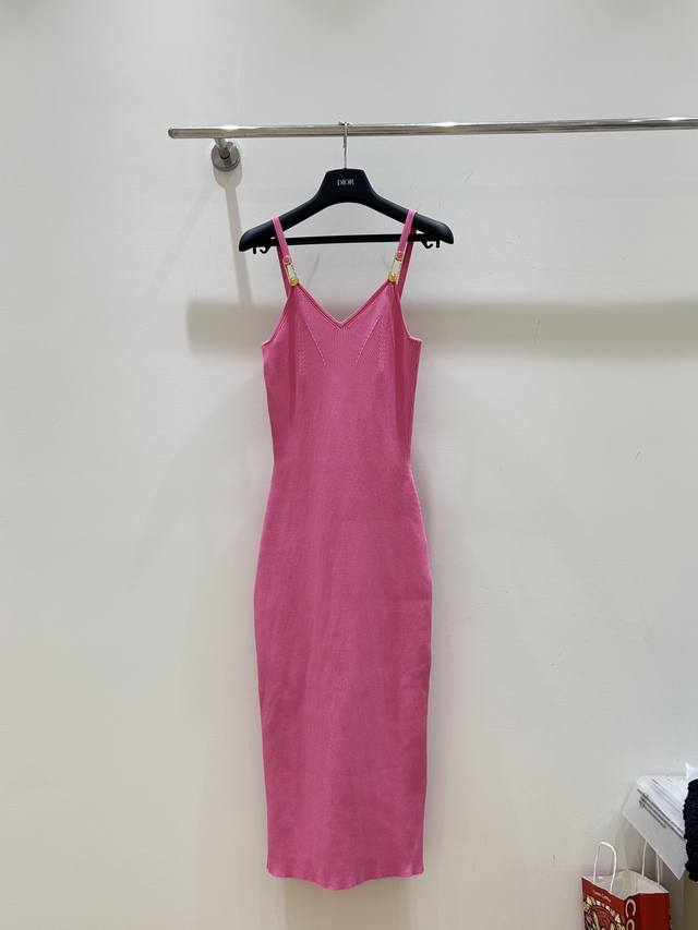 Women's Wear New Versace Pin-Style Suspender Dress Classic Luxury And Elegant Pi