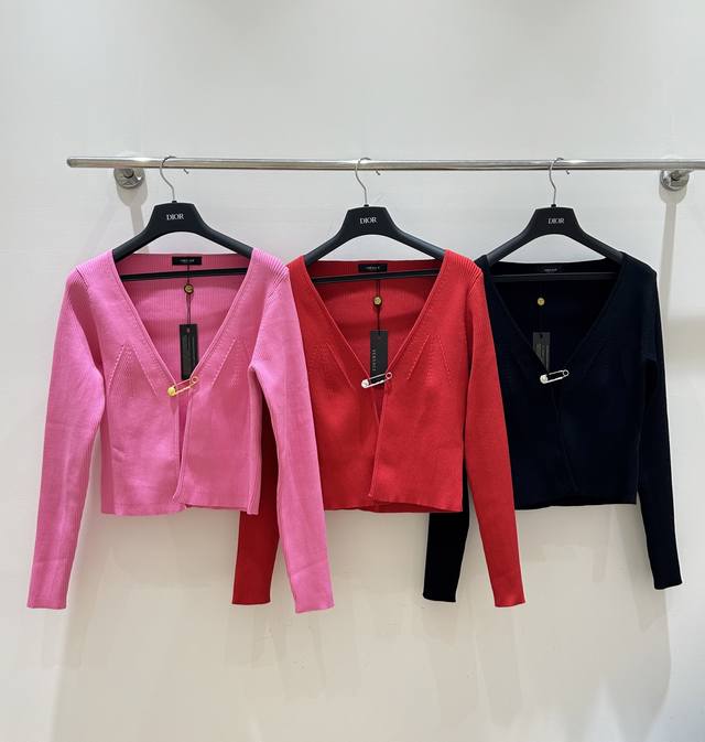 New Style In Stock Versace Elegant Gold Pin Buckle Cardigan Jacket Shines In The