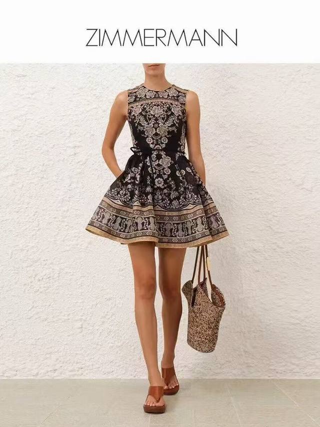 New Round Neck Sleeveless Printed Dress Smlxl