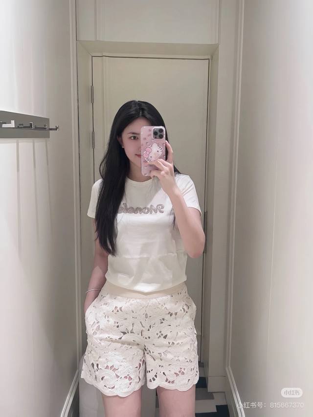 Original Mo......2025 Summer New Fashion Simple Casual T-Shirt Beaded Tube Embro