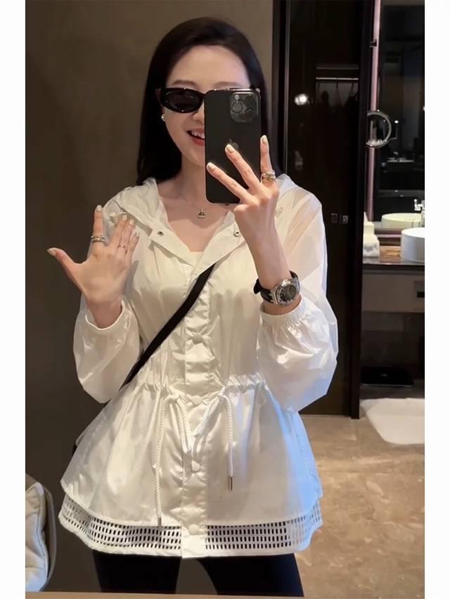 Original Mo......2025 New Summer Fashion Hooded Jacket With Waist And Skirt Roch