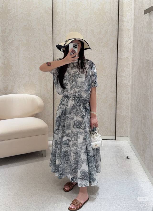 Original Dd......2025 Summer New Fashion Animal Print Dress Lining Suspenders Cu