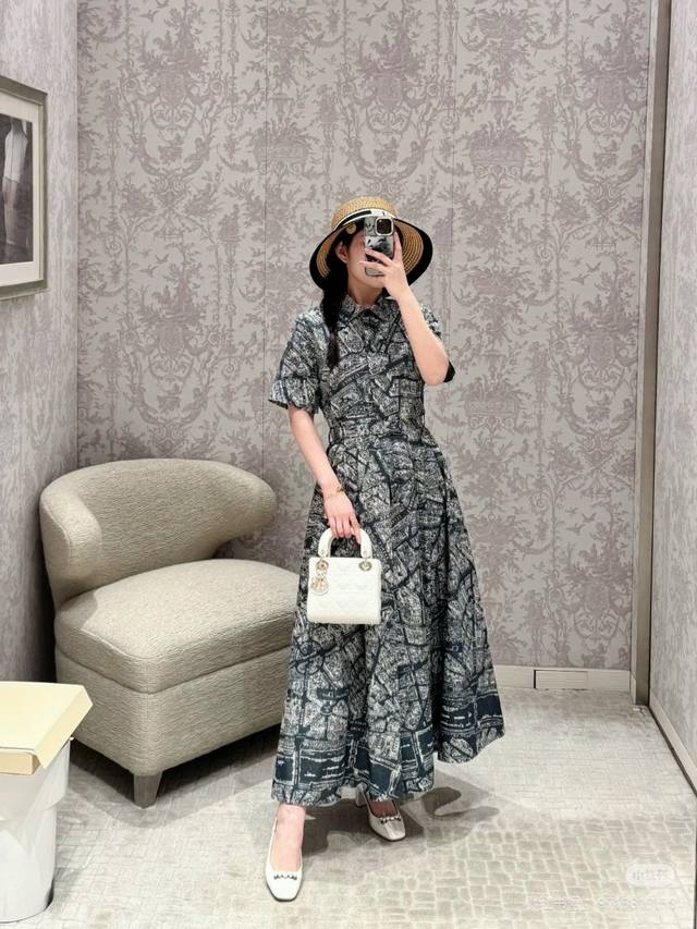 Original Dd......2025 Spring And Summer New Fashion Printed Belt Dress Customize