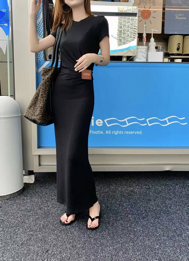 Original Low 2025 Spring And Summer New Fashion Slim Dress Good Elasticity Logo