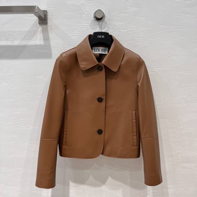 Hot Order Recommendation Lo*We Qi Wei Star Same Jacket Leather Coat Made Of Impo