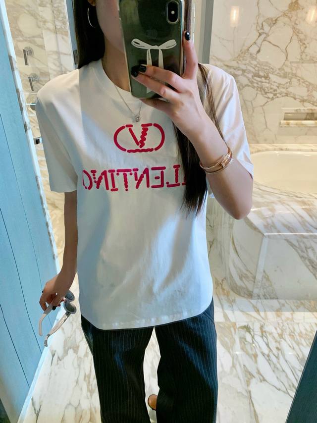Original Va 2025 Spring And Summer New Fashion Flocking T-Shirt Redesigned Brand