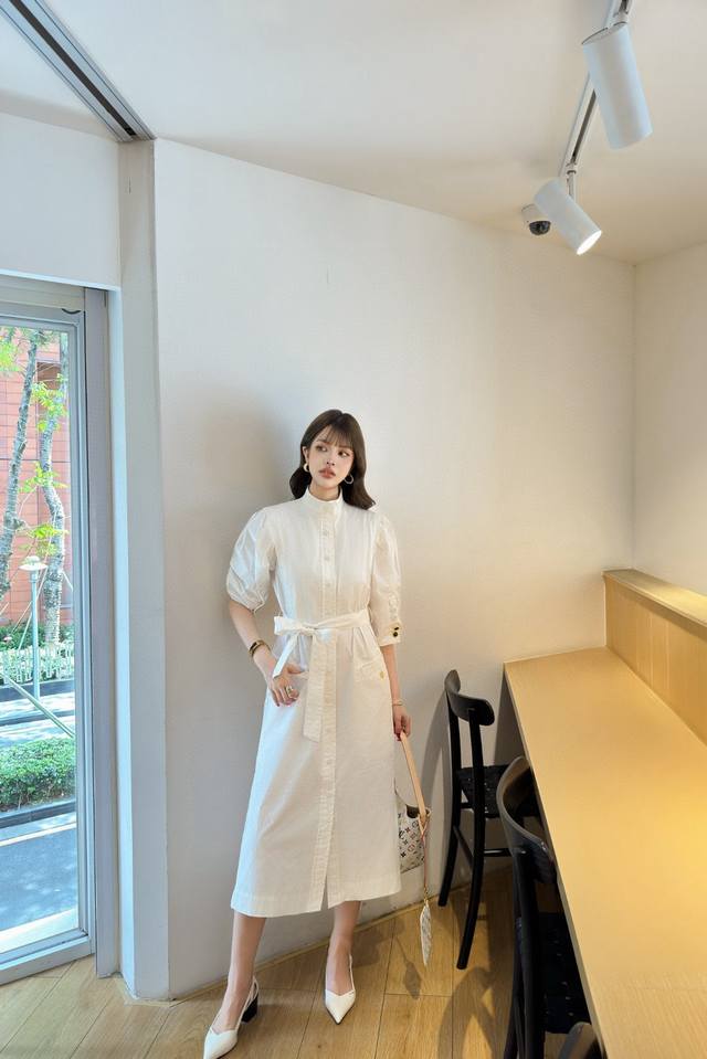Original Ll.....2025 Summer New Fashion Round Neck Button Dress Customized Yb Im