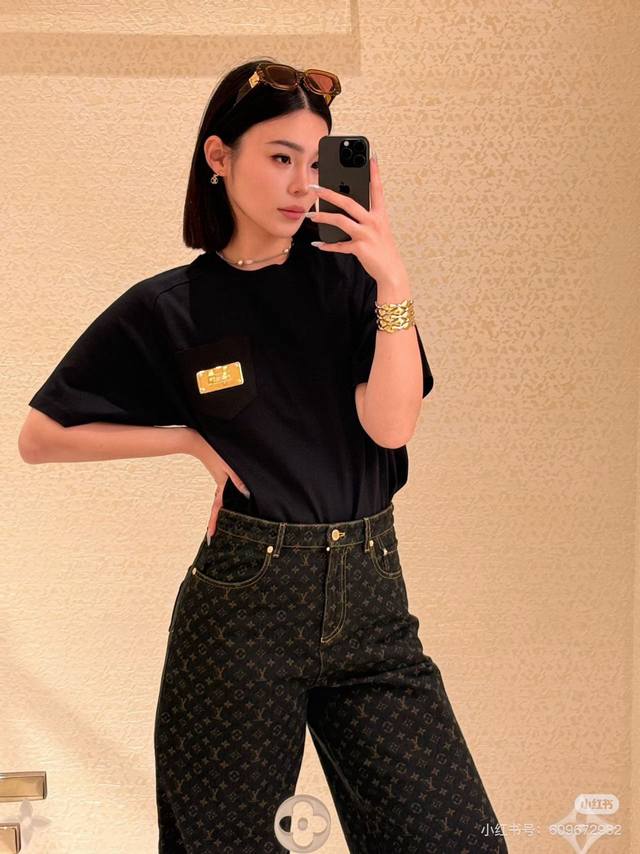 Original Ll.....2025 Summer New Fashion Casual Short Pocket T-Shirt Customized Y