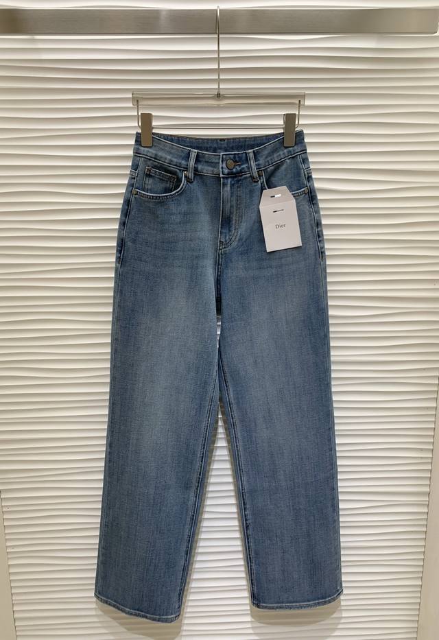 Original Dd......2025 Spring And Summer New Fashion Wide-Leg Jeans Leather Logo